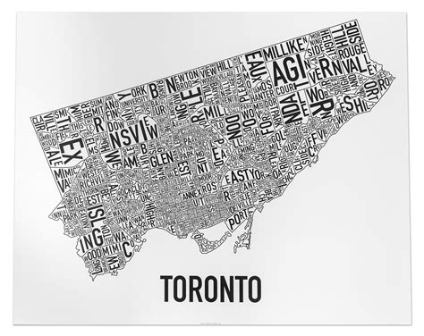 Toronto Neighborhood Map Posters & Prints - Display your love of Toronto!