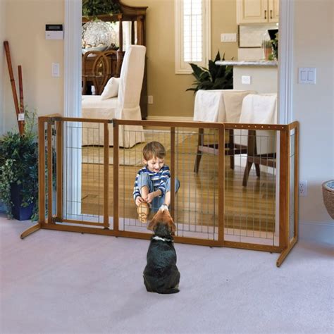 Richell 36"H Deluxe Freestanding Pet Gate with Door - Walmart.com ...