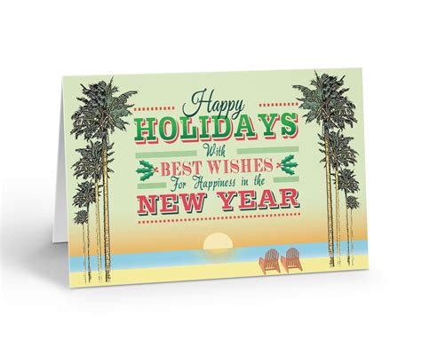 Personalized Boxed Beach Christmas Cards