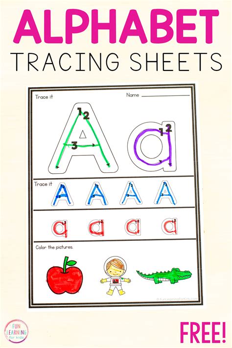 Alphabet Letter Tracing Worksheets to Learn Letter Formation