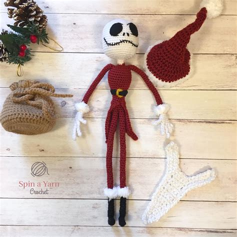 Jack Skellington Free Crochet Pattern • Spin a Yarn Crochet | Halloween crochet patterns ...