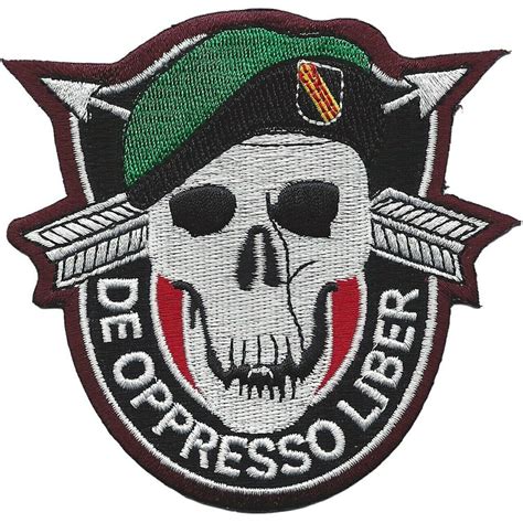 4" ARMY SPECIAL FORCES OPPS BLACK EMBROIDERED PATCH - Patches