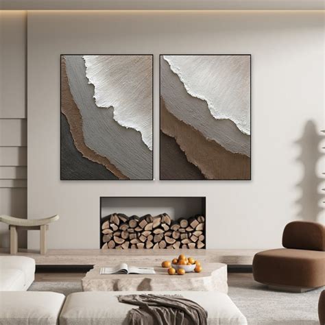 3D Minimalist Ocean Waves Art Painting on Canvas Painting - Etsy