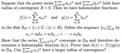 calculus - Power series expansion of a product of two power series ...