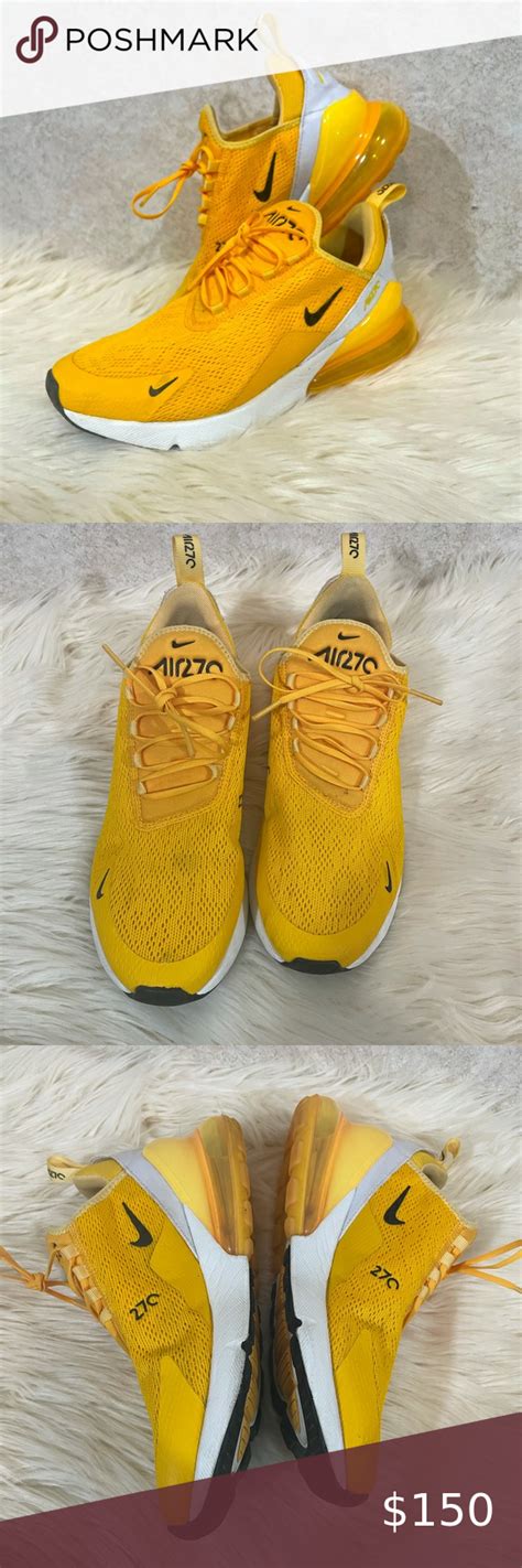 RARE Nike Air Max 270 University Gold Yellow White Running Shoes Sz 9 Sneaker | Nike air max 270 ...