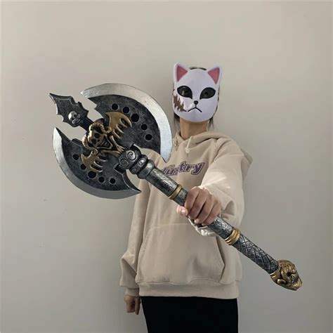 1:1 Round Axe War Beast Ghost Axe Cosplay Prop Weapon Role Playing ...