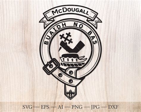 Mcdougall Crest Badge SVG Scottish Clan Svg Family Crest - Etsy