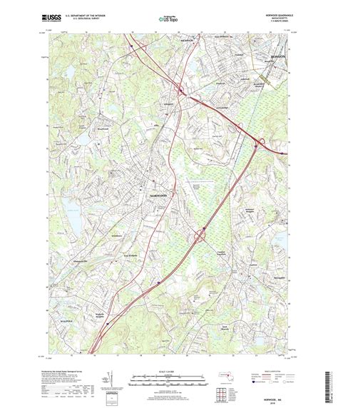 MyTopo Norwood, Massachusetts USGS Quad Topo Map