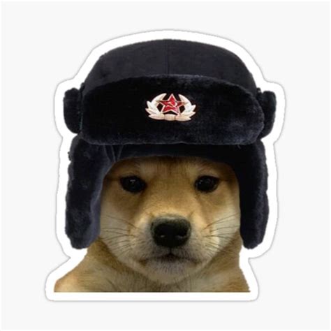 "Communist Dog Soviet Meme" Sticker for Sale by redakhatib | Redbubble