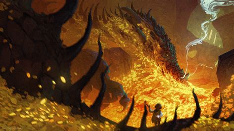 Smaug Fan-art i'v just finished ! Hope you like it ! :) : r/lotr