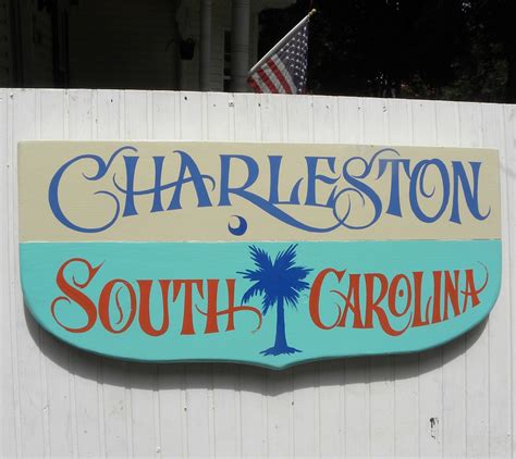 Charleston South Carolina Boat Transom Sign Original Hand | Etsy