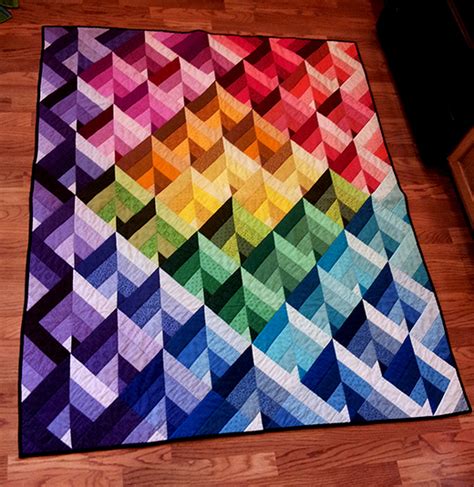 Optical Illusion 3D Quilt Patterns Free - deep cool