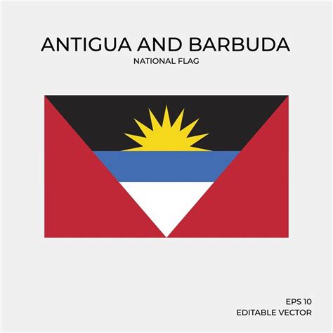 National flag of Antigua and Barbuda 2159277 Vector Art at Vecteezy