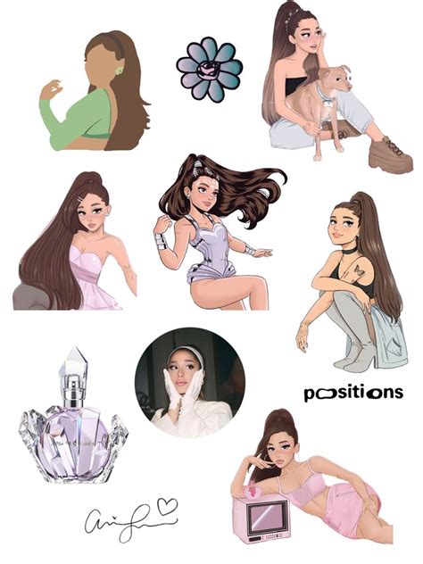 Ariana Grande stickers☁️💖 | Ariana grande anime, Ariana grande, Ariana grande drawings