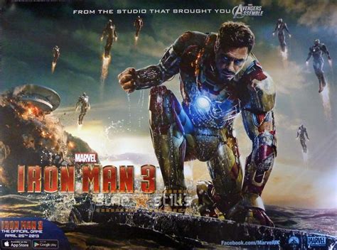 IRON MAN 3 Poster double sided REGULAR (British Quad) (SS5044-B2089/C1103) buy original movie ...