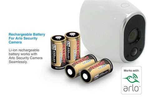 Arlo Certified: Tenergy 3.7V Li-ion Rechargeable Battery for Arlo ...