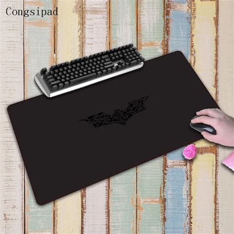 Congsipad Batman Logo Large Black Locking Edge Mouse Pad Mat Desk Table ...