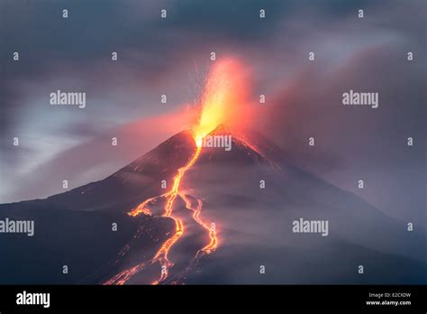 Lava flows from an eruption at Mt Etna volcano Stock Photo - Alamy