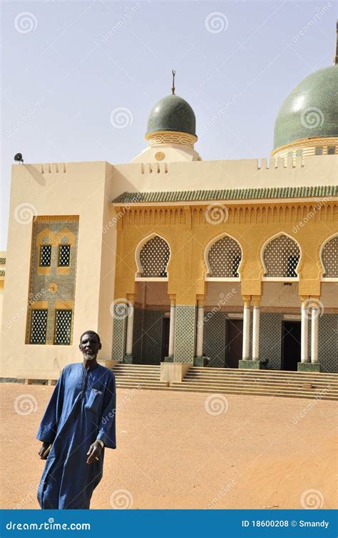 Guard at the Entrance of the Niamey Grand Mosque Editorial Stock Photo ...