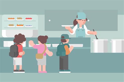 Canteen Illustration 166376 Vector Art at Vecteezy