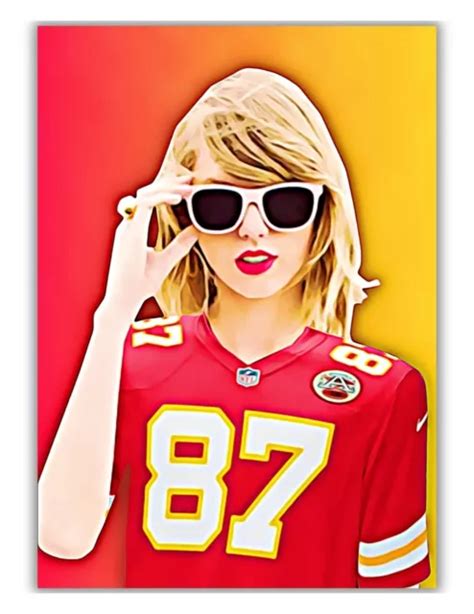 TAYLOR SWIFT KANSAS City Chiefs Travis Kelce Art Print | 8” X 10” Ready ...