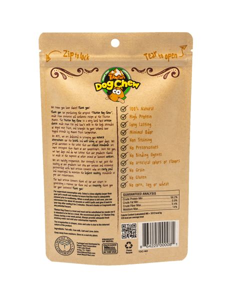 Himalayan Yak Milk Cheese Natural Longer Lasting Dog Treats 2 Chew, 5 Oz - Dog Chews & Treats