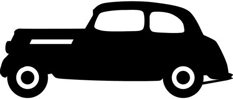 Classic Car Silhouette Vector - Silhouette Of A Vintage Car. Stock ...