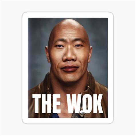 "The Rock The Wok Meme" Sticker for Sale by trendymememerch | Redbubble