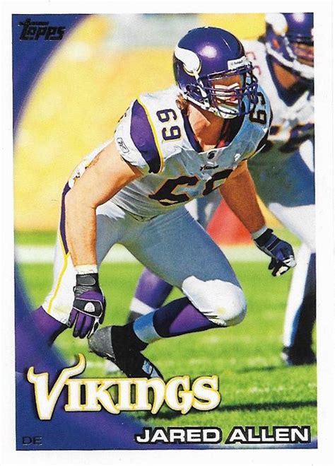 Jared Allen 2010 Topps #243 Minnesota Vikings Football Card