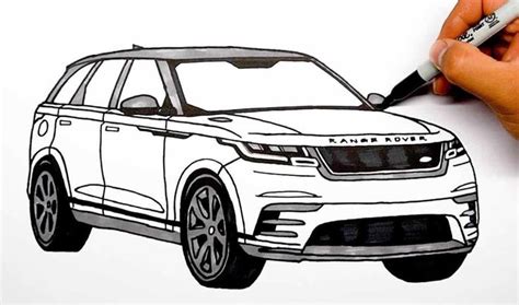 How to draw a range rover Step by Step || Car Drawing | Car drawings, Car drawing easy, Range rover