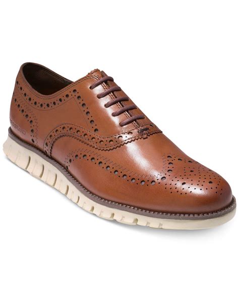 Cole Haan Zerogrand Wingtip Oxfords in Brown for Men - Lyst