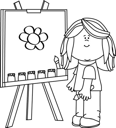 Free Painting Clipart Black And White, Download Free Painting Clipart ...