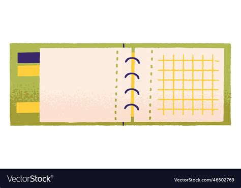 Open notebook planner organizer with tear-off Vector Image