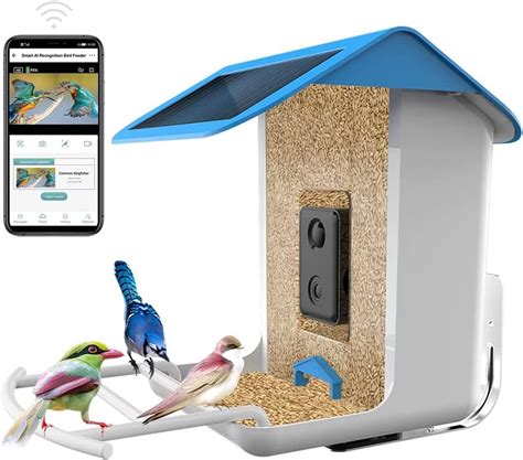 Amazon.com: Smart Bird Feeder with Camera, Outdoor Wireless Solar Feeders, AI Recognition 1100 ...