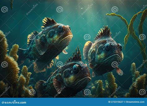 Blob Sculpin Fish Underwater Lush Nature by Generative AI Stock Illustration - Illustration of ...