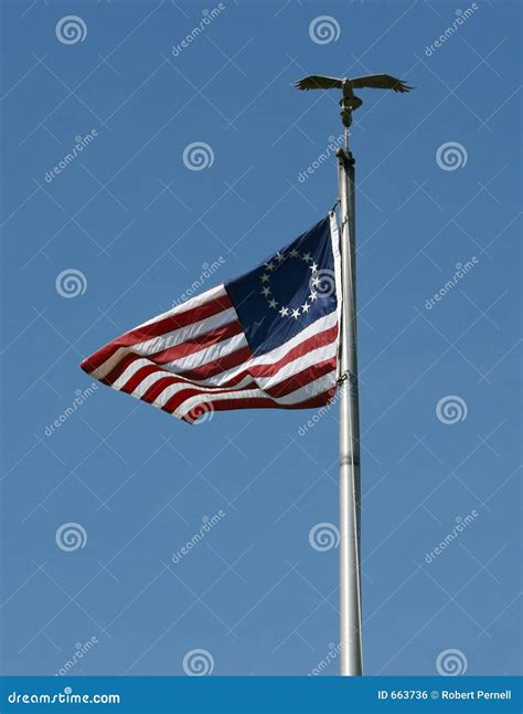 13 Star US Flag stock photo. Image of staff, thirteen, america - 663736