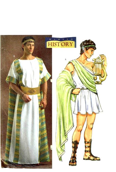 Sewing Pattern Mens Ancient Roman Greek Tunic Toga Robe | Etsy