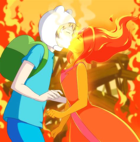 Finn and Flame Princess - Adventure Time Couples Fan Art (34654192) - Fanpop