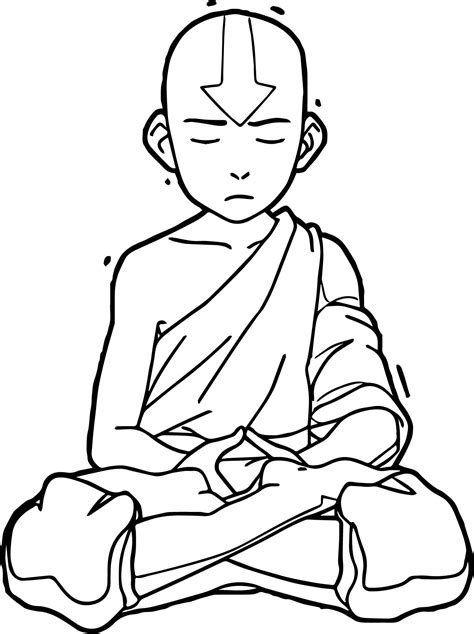 Aang El Avatar Avatar Aang Coloring Page - Wecoloringpage.com | Avatar ...