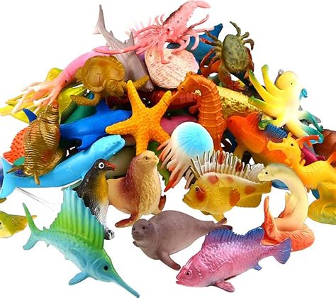 Amazon.com: Funcorn Toys Ocean Sea Animal, 52 unidades surtidas Mini vinilo plástico Animal Toy ...