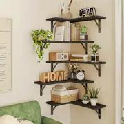 Corner Floating Shelves Wall Mounted Corner Shelves Rustic - Temu