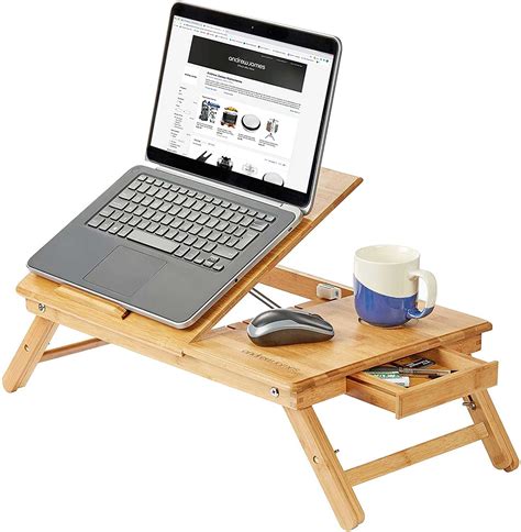 Buy Andrew James Bamboo Lap Tray With Legs | Portable Laptop Stand ...