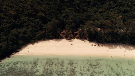 Thailand Coral Island Drone Shot A View of the Corals Surrounding the ...