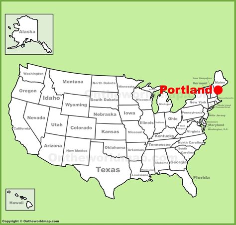 Portland (Maine) location on the U.S. Map