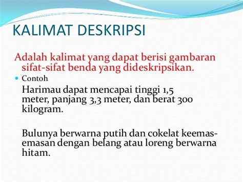 Inilah 11+ Contoh Kalimat Deskripsi Berisi Gambaran Sifat Yang Dimiliki ...