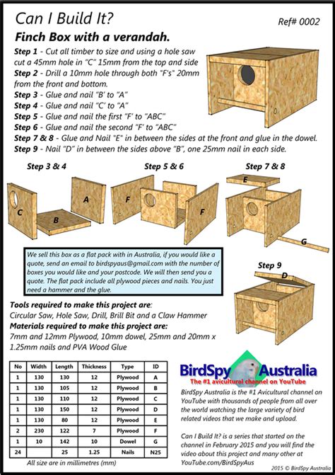 Simple Finch Nest Box