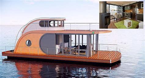 This Little Houseboat Has an Incredibly Roomy, Comfortable Interior, Too