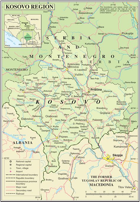 Kosovo Map - Kosovo • mappery