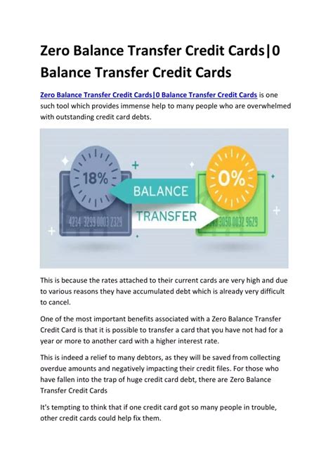 PPT - Zero Balance Transfer Credit Cards PowerPoint Presentation, free ...