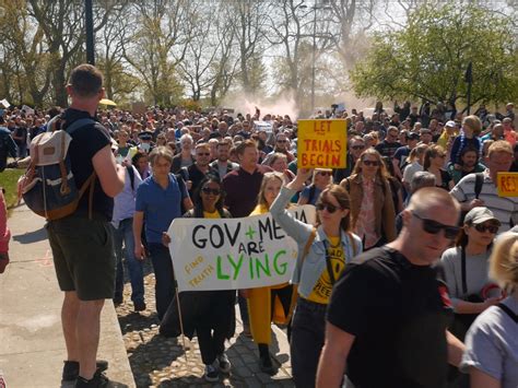 Pictures: Thousands Protest in London Against Vaccine Passports